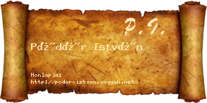 Pödör István névjegykártya